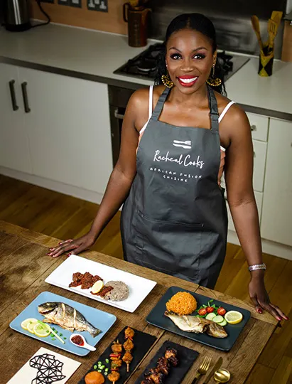 Chef Racheal in her Racheal Cooks apron